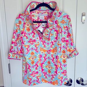 Gretchen Scott Designs Walleau Ruffneck Jersey Top NWT Size Medium